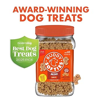 Buddy Biscuits Soft & Chewy Dog Treats, Peanut Butter Flavor, 20 oz or 1.25 lbs