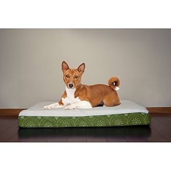 Furhaven Memory Foam Dog Bed - Small 15x20 Jade Paw Print Mattress