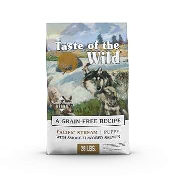 Taste of the Wild Pacific Stream Puppy Grain-Free Dry Dog Food, Salmon Recipe, 28 lb