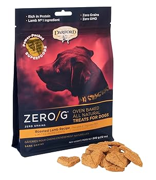 Darford Zero/G Roasted Lamb Recipe Dog Treats - Grain & Gluten Free, 12 oz