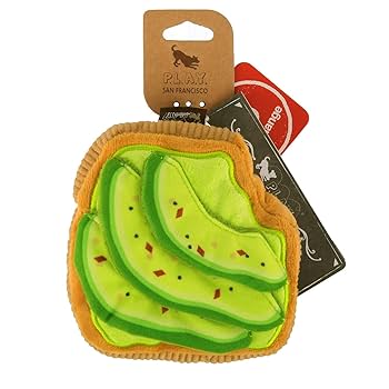 P.L.A.Y. Barking Brunch Collection Avo-Doggo Toast Plush Dog Toy - Avocado Toast Dog Toy