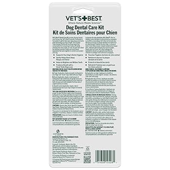 Vet's Best Dog Dental Care Kit - Toothpaste & Brush - 3.5 oz Enzymatic Formula
