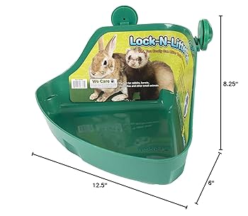 Ware Lock-N-Litter Pan - Small Animal Cage Litter Box - Attaches to Wire Cage, Medium Size
