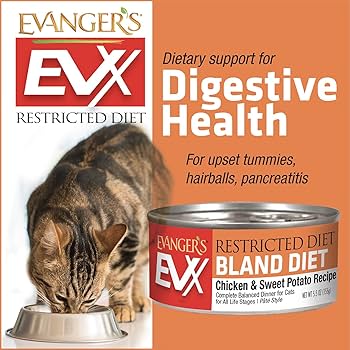 Evanger's EVX Restricted Diet Bland Diet Cat Food - Chicken & Sweet Potato, 5.5 oz Can