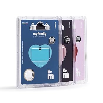 MyFamily Dog Tag, Large Heart, Grey Aluminum, Basic Collection, 37x32mm