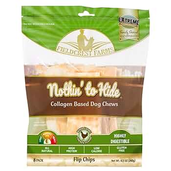 Fieldcrest Farms Nothin' to Hide Chicken Flip Chips Dog Treats - Rawhide Alternative, 8 Count