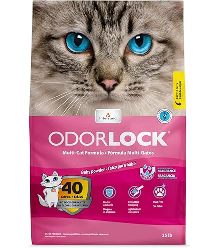 Intersand OdorLock Unscented Clumping Clay Cat Litter, 25 lbs, Ultra Premium