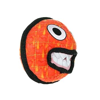 Tuffy Alien Ball Red Dog Toy - Durable Plush Squeaky Fetch Toy
