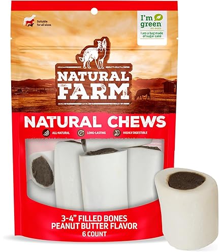 Barkworthies 3-4" Stuffed Beef Shin Bone with Bully Stick Blend Dog Treat