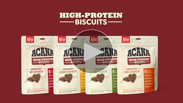 Acana High-Protein Dog Treats, Crunchy Chicken Liver Recipe, Small Breed, 9oz Bag