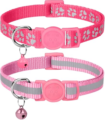 Li'l Pals Elasticized Safety Kitten Collar with Reflective Threads, Adjustable 6-8 inch