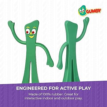 Multipet Gumby Rubber Dog Toy - 9 Inch Large Green Chew Toy