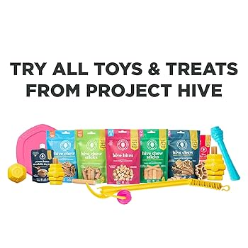 Project Hive Dog Treats - Large Breed Peanut Butter & Honey Comb Chew - 9 oz