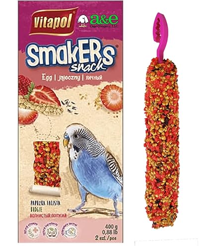 A&E SmaKers Treat Sticks Parakeet - Egg Flavor - 2 Pack Bird Treat