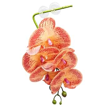 Pangea Reptile Hanging Orchid - Terrarium Decor - Orange & Yellow