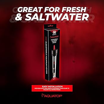 Aquatop 50W Submersible Glass Aquarium Heater - Up to 13 Gallons