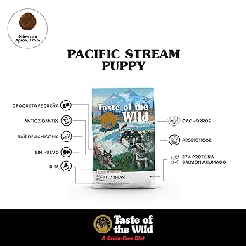 Taste of the Wild Pacific Stream Puppy Recipe - Smoked Salmon, Grain-Free - 14 lb Bag