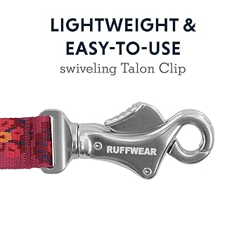 Ruffwear Flat Out Dog Leash, Adjustable Padded Handle Lead, Alpenglow Burst