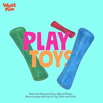 West Paw Seaflex Drifty Dog Chew Toy, Large, Emerald Green 8.5"