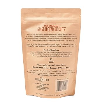 Portland Pet Food Company Gingerbread Dog Treats, Grain-Free, 5 oz