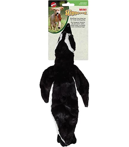 SPOT Skinneez Squeaker Penguin Dog Toy, 15 Inch Plush - Stuffing Free