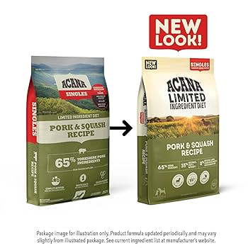 Acana Singles Pork & Squash Grain-Free Limited Ingredient Dog Food, 4.5 lb Bag