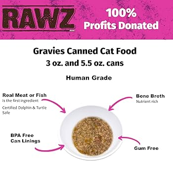 Rawz Gravy Chicken & Chicken Liver Cat Food 5.5oz Canned Wet Food
