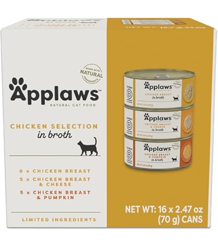 Applaws Chicken Breast in Broth Cat Food, 2.47 oz Can (Case of 24 Available) Natural Wet Food