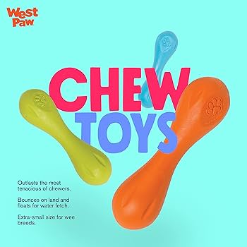 West Paw Zogoflex Hurley Dog Toy - XS, Green, Durable Chew Toy for Fetch & Play