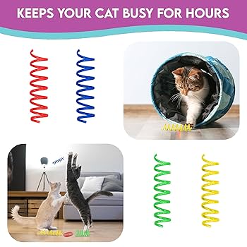 Ethical Pet Spot Colorful Springs Thin Cat Toy - 10 Pack - Assorted Colors