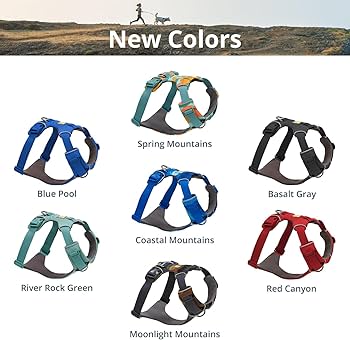 Ruffwear Front Range Dog Harness, River Rock Green, X-Small - Reflective Padded No-Pull