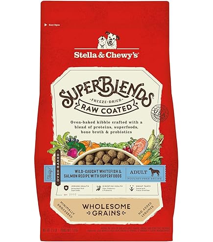 Stella & Chewy's Raw Coated Kibble Whitefish Recipe Dog Food, 3.5 lb, Grain-Free