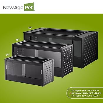 New Age Pet Mojave Reptile Lounge 48" - Black ECOFLEX Terrarium