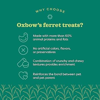Oxbow Real Prey Rewards Crunchy & Chewy Turkey Ferret Treats - 3 oz