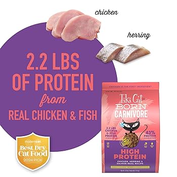 Tiki Cat Born Carnivore Dry Cat Food, Chicken Herring & Salmon Meal, 2.8 lbs