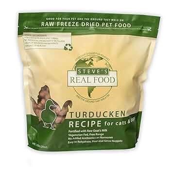 Steve's Real Food Freeze-Dried Turducken Dog & Cat Food Nuggets, 1.25 lb
