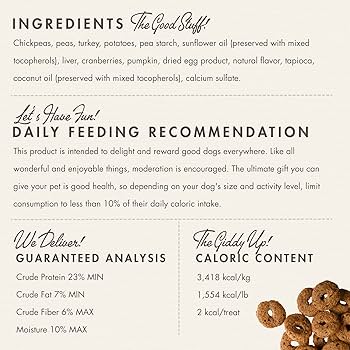 Fromm Crunchy O's Pumpkin Kran Pow Dog Treats - Grain Free, Turkey, Cranberry & Pumpkin Flavor, 6 oz