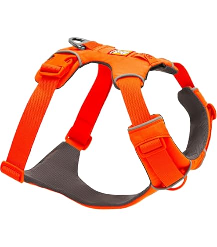 Ruffwear Front Range Dog Collar - Blaze Orange - Medium (14-20") - Adjustable, Reflective