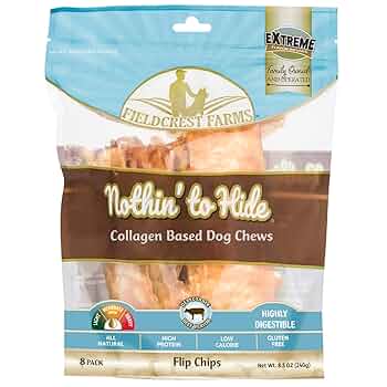 Fieldcrest Farms Nothin' to Hide Beef Flip Chips Dog Treats - 8.5 oz, 8 Count - Rawhide Alternative