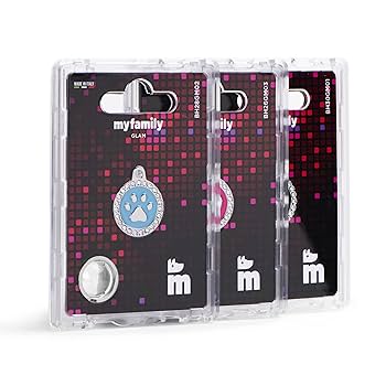 MyFamily Glam Bone Black Circle Strass Pet ID Tag