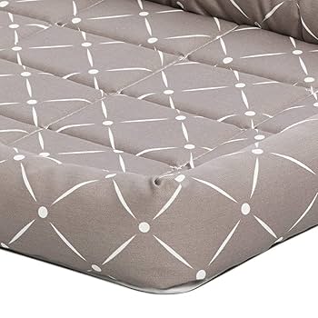 Midwest Quiet Time Couture Ashton Bolster Pet Bed - Mushroom - 30 inch Dog Bed