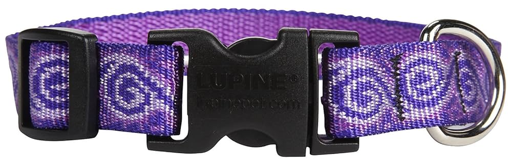 LupinePet Originals Jelly Roll Dog Collar 3/4" Wide, Adjustable 9-14" Neck