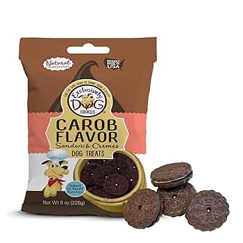 Exclusively Pet Carob Flavor Sandwich Cremes Dog Treats 8 oz