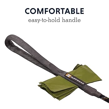 Ruffwear Knot-a-Long Dog Leash - 30-inch Short Rope Lead - Obsidian Black