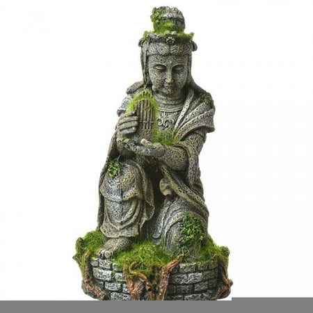 Blue Ribbon Exotic Environments Ancient Buddha Statue with Moss Aquarium Ornament