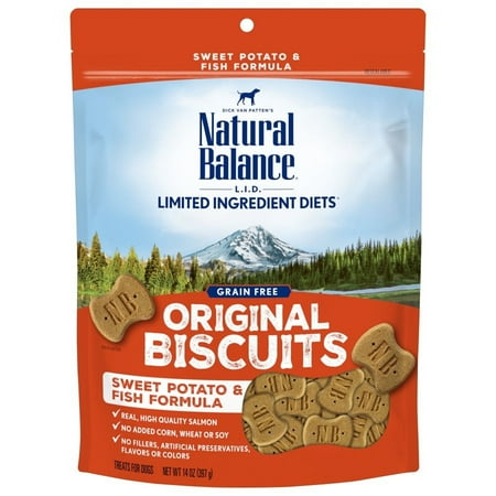 Natural Balance L.I.T. Limited Ingredient Dog Treats, Sweet Potato & Fish Formula, 14 oz