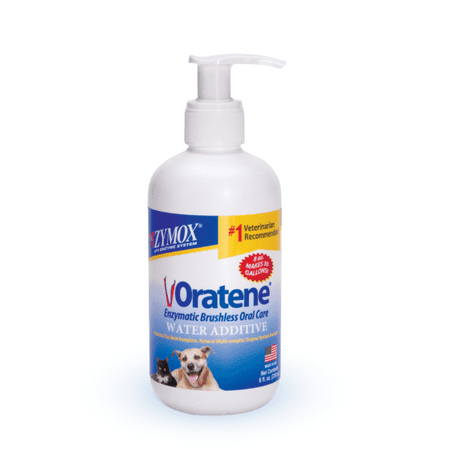 Zymox Oratene Enzymatic Brushless Oral Care Water Additive - 8 oz Pet Dental Solution