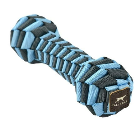 Tall Tails 88217073 CC Braided Bone Dog Toy, Blue - 9 in.