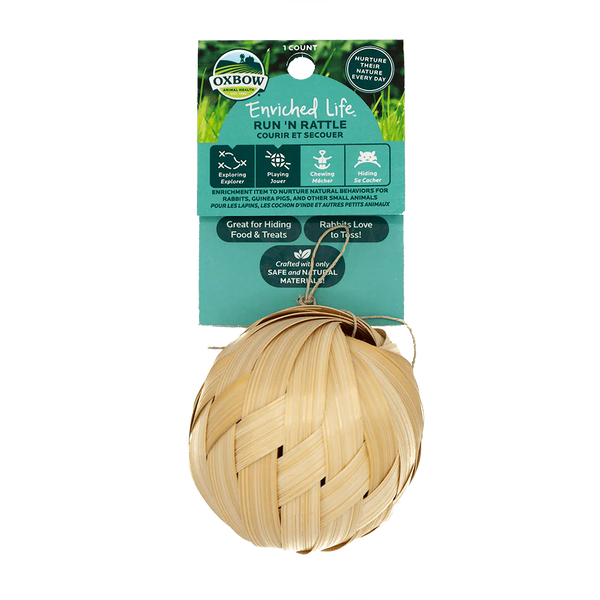 Oxbow Enriched Life Run 'n Rattle - Small Animal Toy - Encourages Play & Chewing (744845968568)