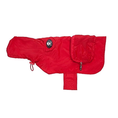 Fab Dog X-Small Travel Skull Raincoat in Red